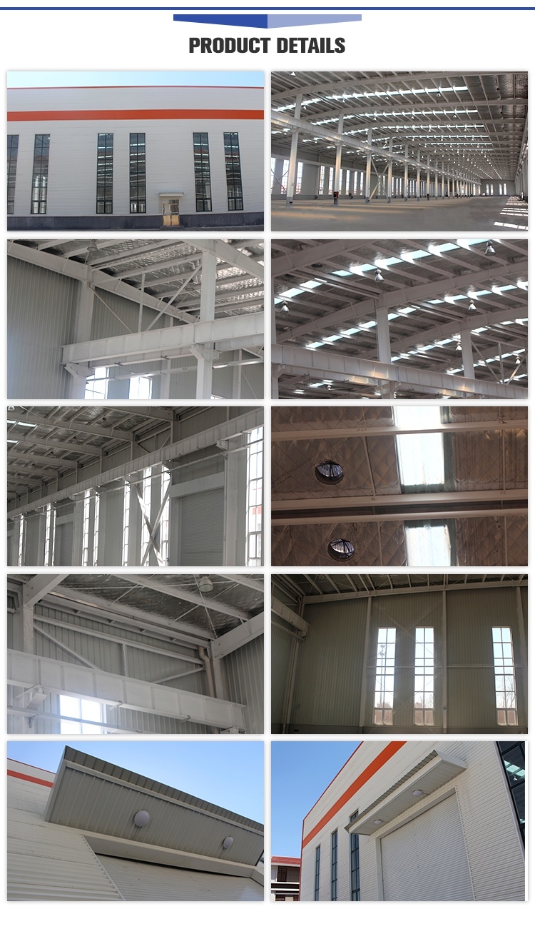 Building Construction Industrial Warehouse Shed Fabrication Steel Structure