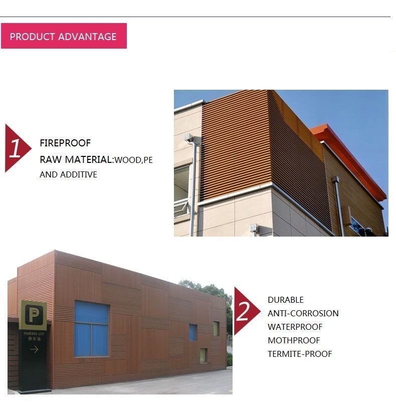 WPC Rust Resistant Wall Panels Composite Wood Exterior Wall Panels