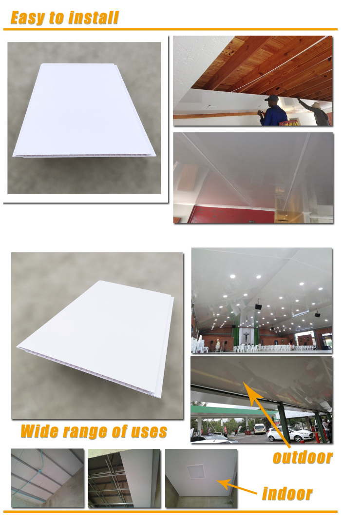 Cielo Raso Es De PVC Blanco Panel Plain White Ceiling