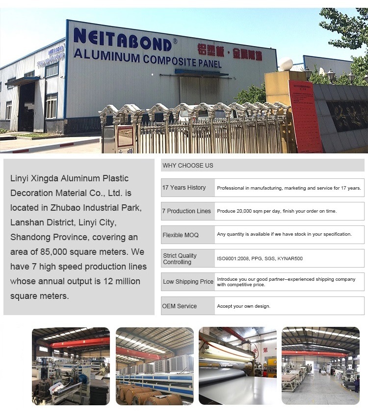 Linyi PE Coated ACP Sheets Aluminum Composite Sandwich Panels