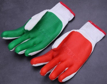 Protective Industrial Yarn Liner Latex Coated Labor Working Safety Gloves