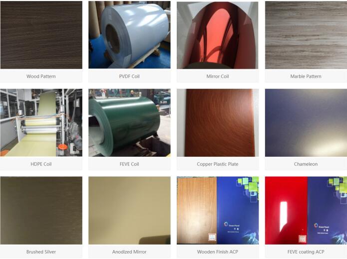 3mm PE 4mm PVDF Colorful Exterior Decorative Wall Panels ACP Aluminum Composite Materials