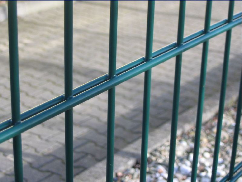 PVC Coated Flat Double Wire Fence Rigid Panel Mesh Fence