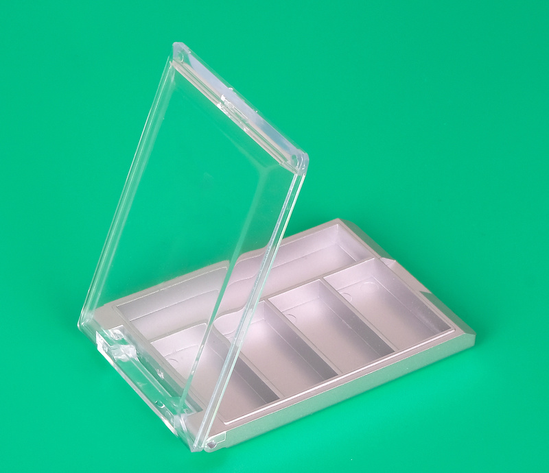 Manufacturer Custom Empty Eye Shadow Palette Package 4 Hole Empty Clear Eye Shadow Palette