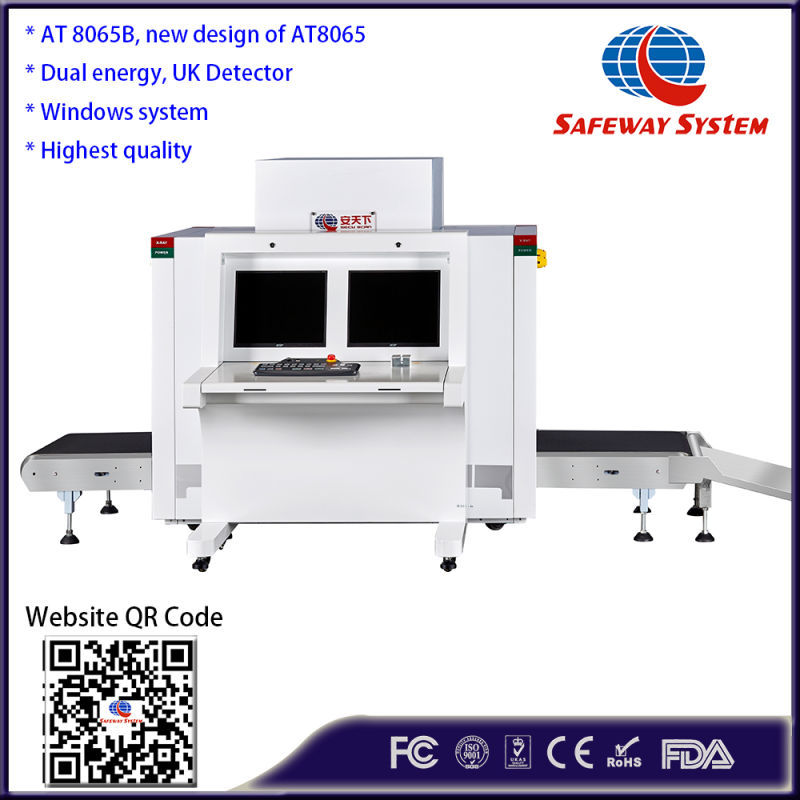 Large Size Dual Energy 8065 Tunnel Size X-ray Baggage/Luggage Scanner