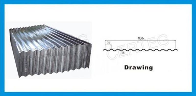 Galvanized Corrugated Steel Sheet Steel Roofing Types of Iron Sheets