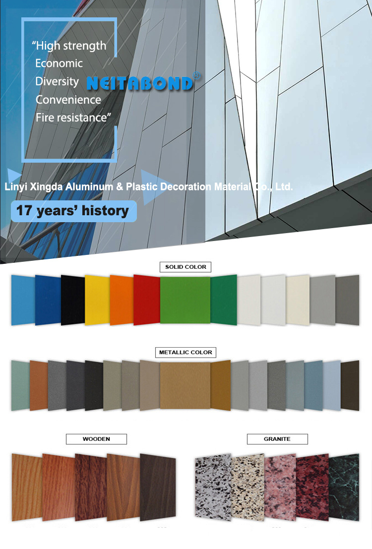 PE/PVDF One Side or Both Sides Color Aluminum Composite Panels