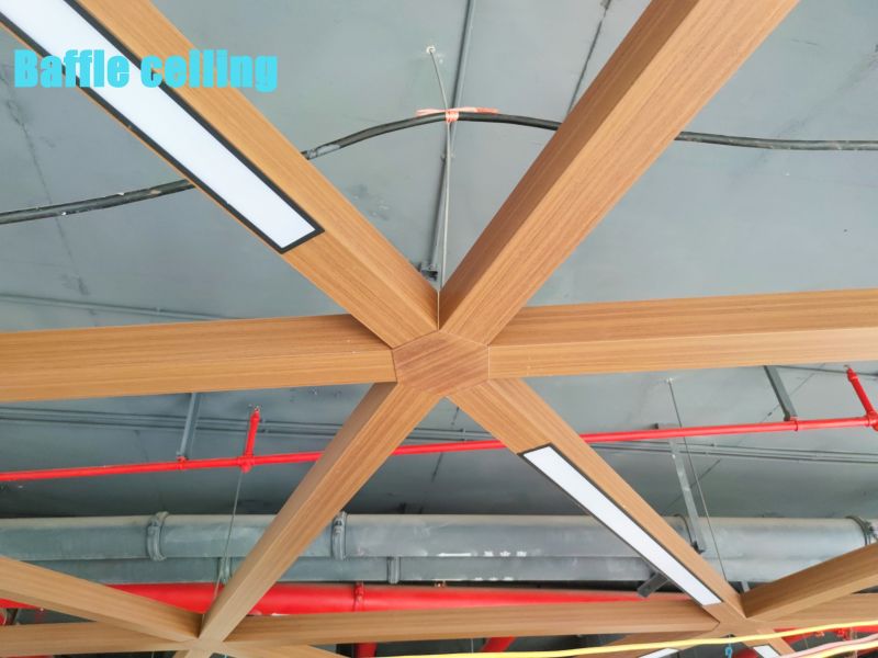 Custom Size Aluminum False Baffle Square Ceiling U Shaped Panel