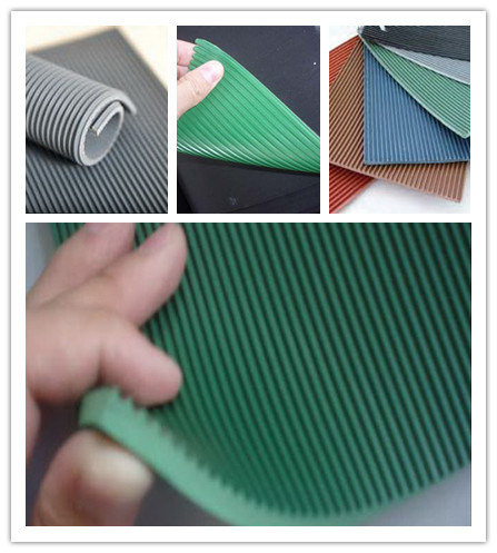 Fire Proof Custom Thickness Fine Ribbed Rubber Sheet