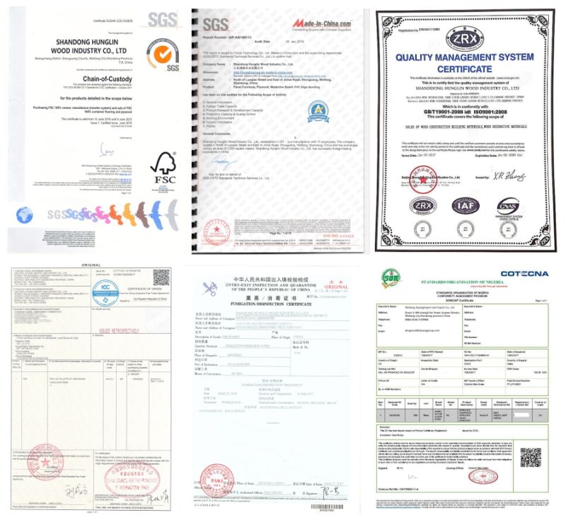 Customizable Sizes and Materials Commercial Plywood Sheet 18mm