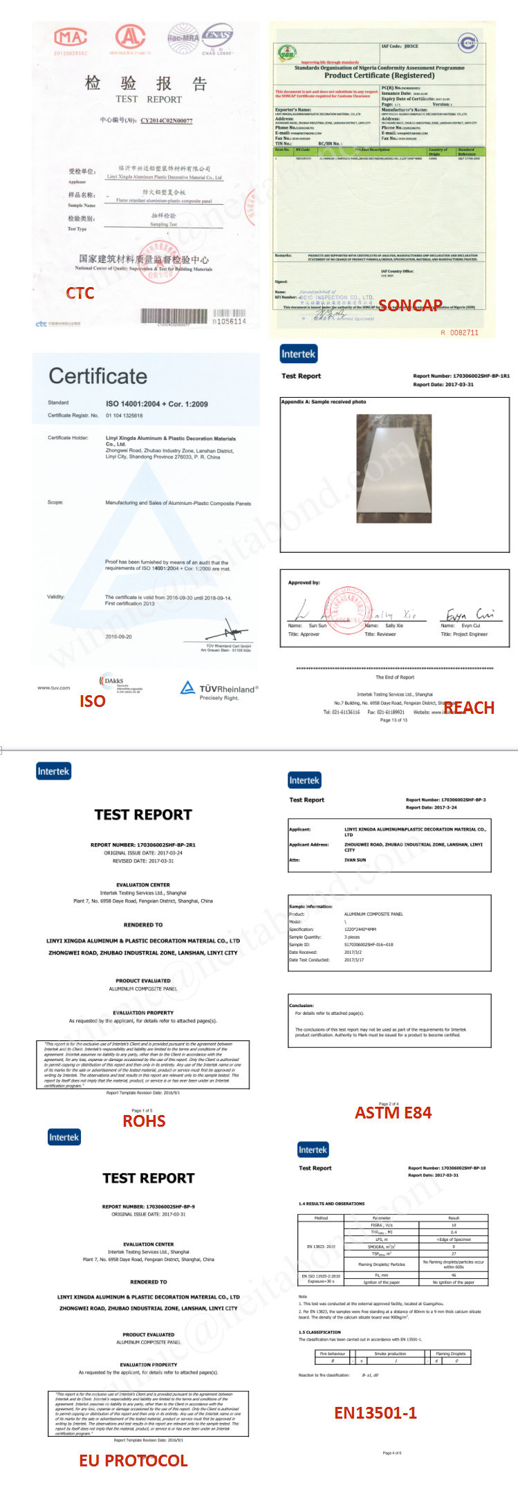 1220*2440mm ACP Sheet Aluminium Composite Panel Material Panel with PVDF Coated