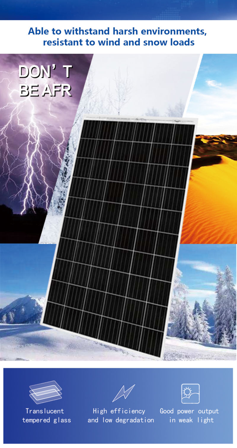 Customized 400W 370W 300W Mono Commercial Thin Film Solar Panels