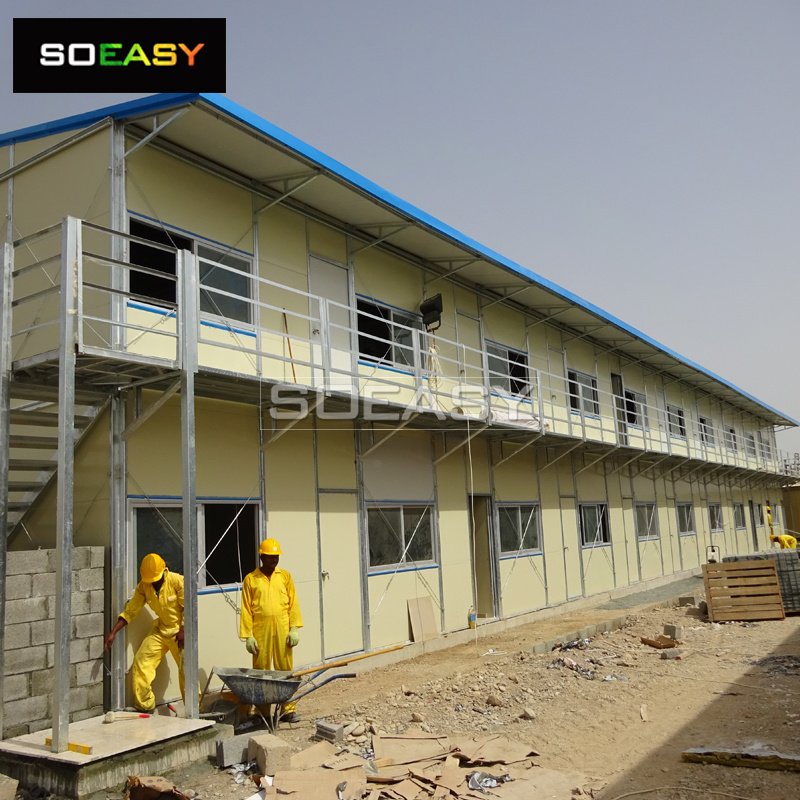 Two Floor Labour Camp Mining Camp Steel Structure Sandwich Panel Wall Prefab House