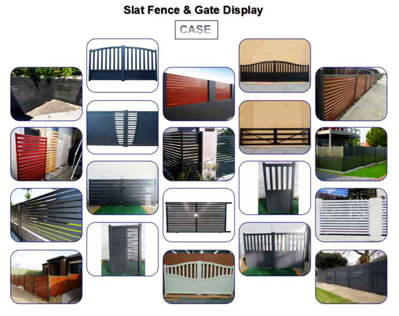 Aluminum Powder Coated Slat Fence Panel Garden Fence Ornament Fence