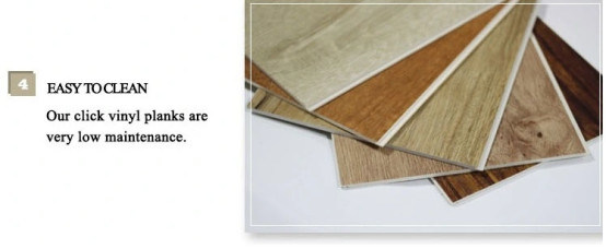 Click Together Wood Effect PVC Waterproof Laminate Flooring