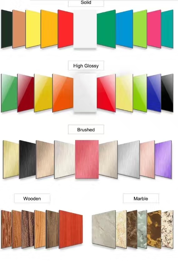 High Glossy A2 Fireproof Core Aluminum Composite Panel