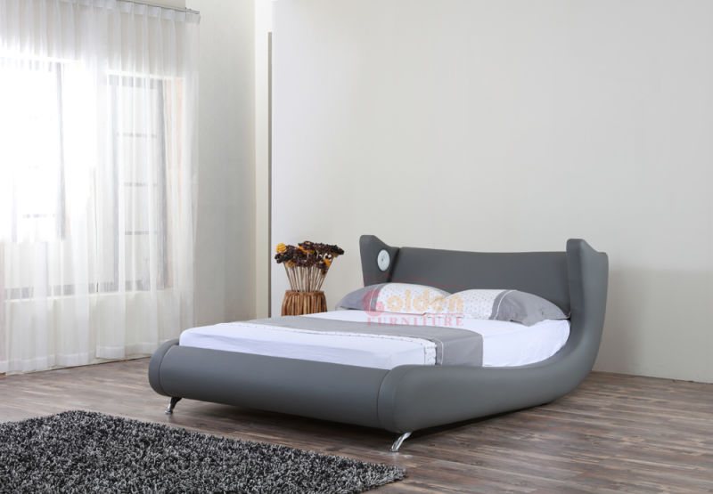 2017 Hot Sell Queen Size Leather Bed