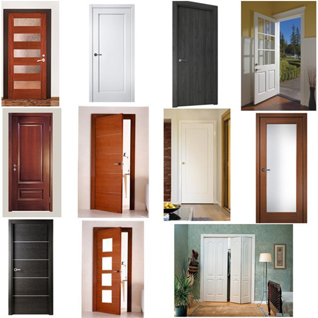 Solid Wood Non-Painting PVC Film Finished Interior Wood Door