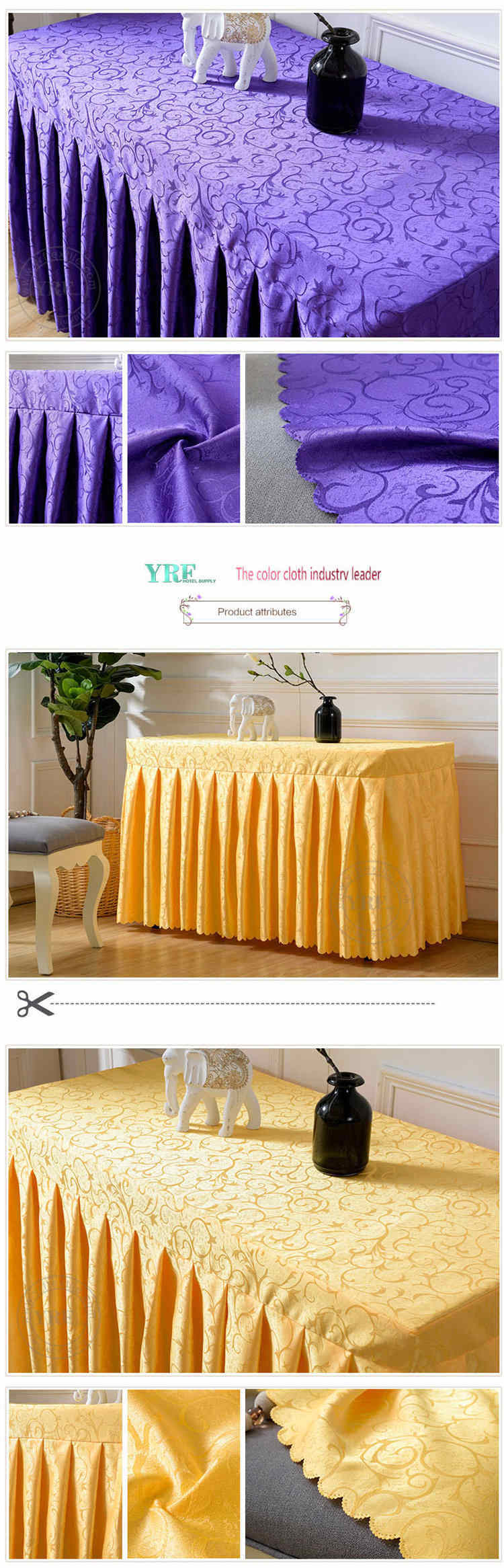 Cheap Golden Square Tablecloth Skirt