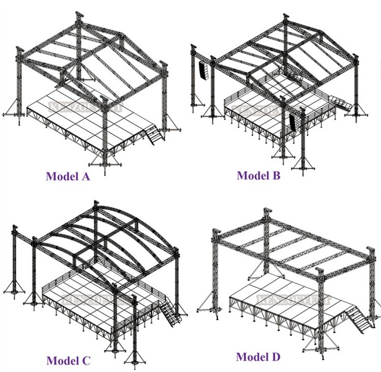 Durable Aluminum Outdoor Truss Portable Performance Stage Truss for Concert