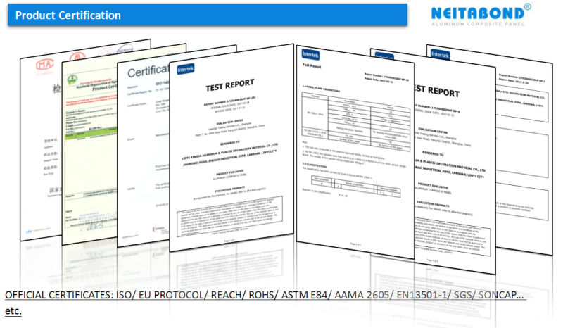 Brushed ACP Aluminum Composite Panel with 4mm Thickness