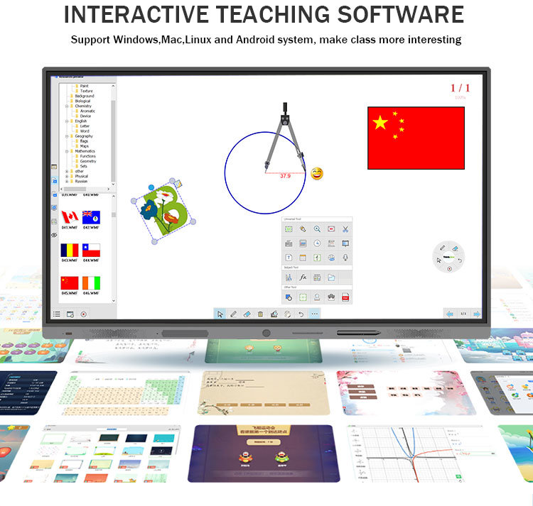 Interactive Multi Touch Flat Panel for Education and Conference