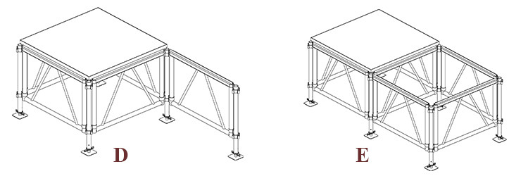 Adjustable Aluminum Outdoor Performance Concert Stage Portable Stage