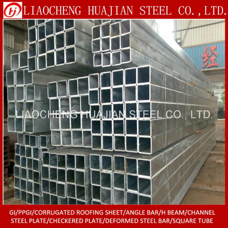 Q235B Hot Dipped Galvanized Square Pipe for Construction