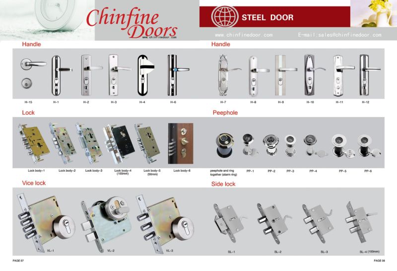 New Quality Stainless Steel Single Leaf Door Design (CF-932)