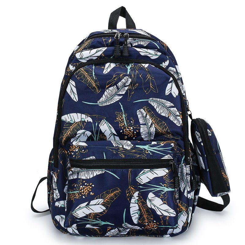 New Fashion Leaf Pattern Design High Quality School Backpack