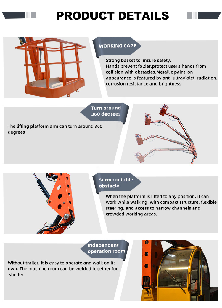 Tuhe 18m Lifting Equipment Articulated Boom Lift