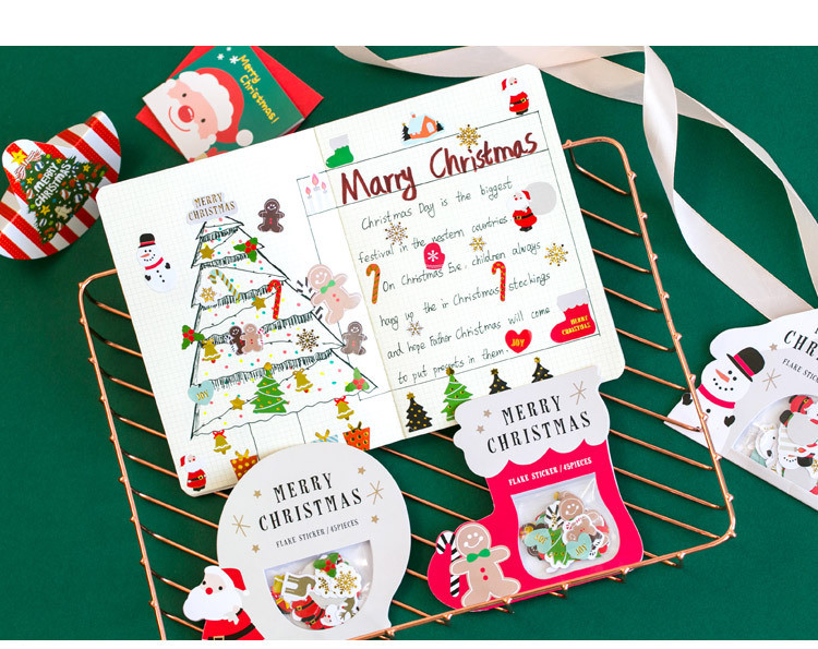 Santa Claus Design Sticker for Adorning Books