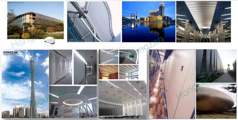 Curved Composite Panel, Curved Honeycomb Panel for Column, Irregular Ceiling Surface