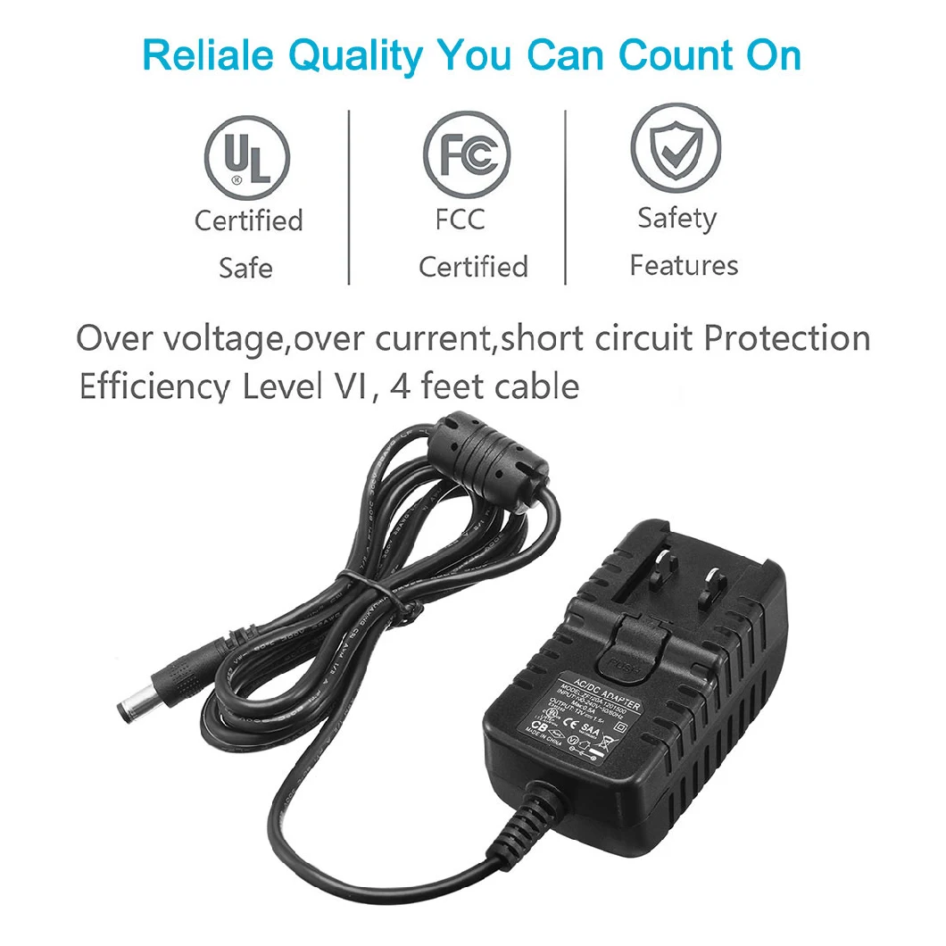 AC to DC Constant Voltage 12V 0.5A 500mA Multi Plug AC DC Adapter