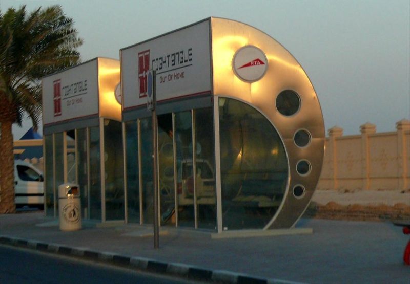 Air-Conditioned Solar Panel Advertising Bus Stop Shelter