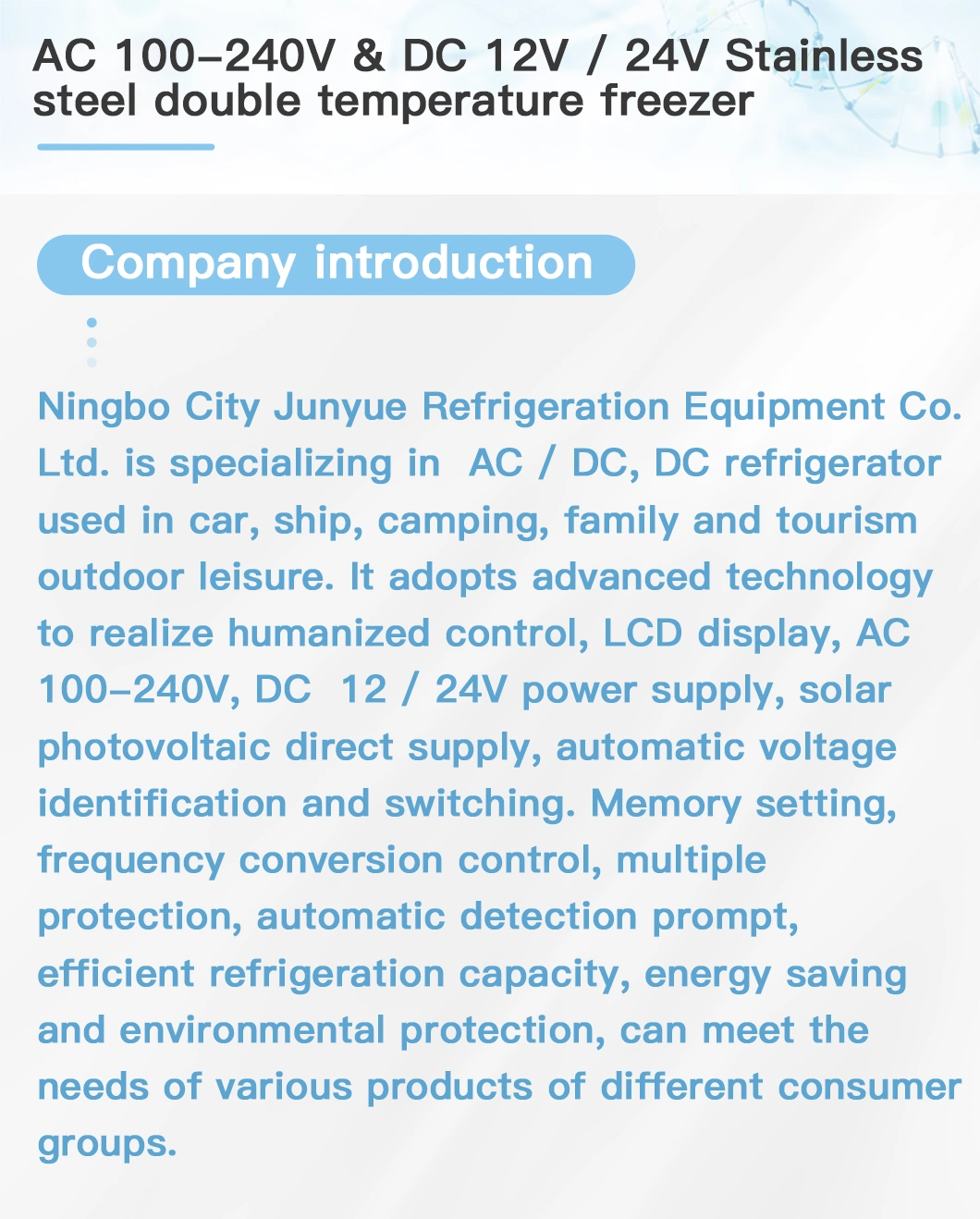 85L DC 12V Fridge and DC Refrigerator Compressor