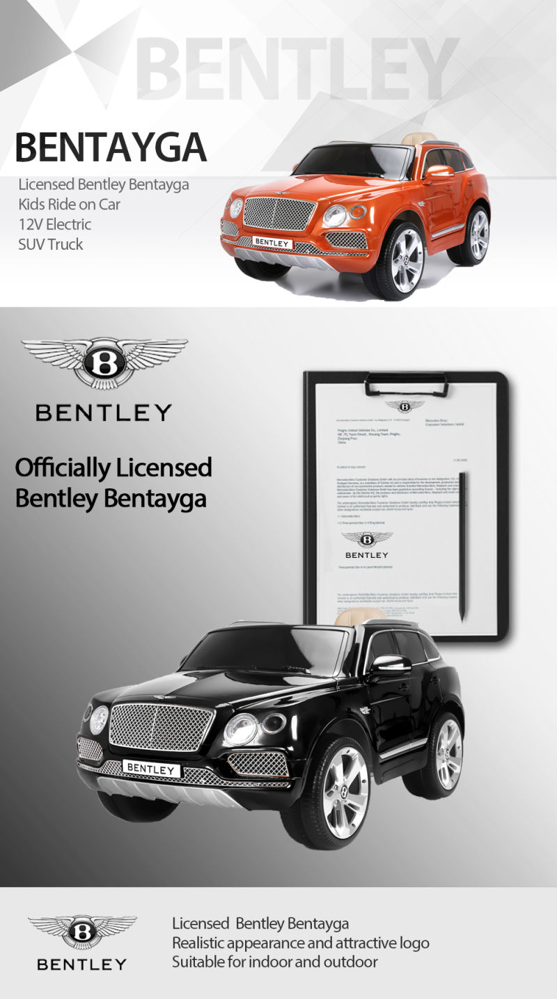 12V Electric SUV Truck Licensed Bentley Bentayga Ride on Car for Kids