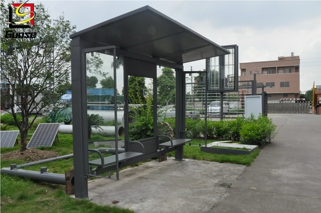 Air-Conditioned Solar Panel Advertising Bus Stop Shelter