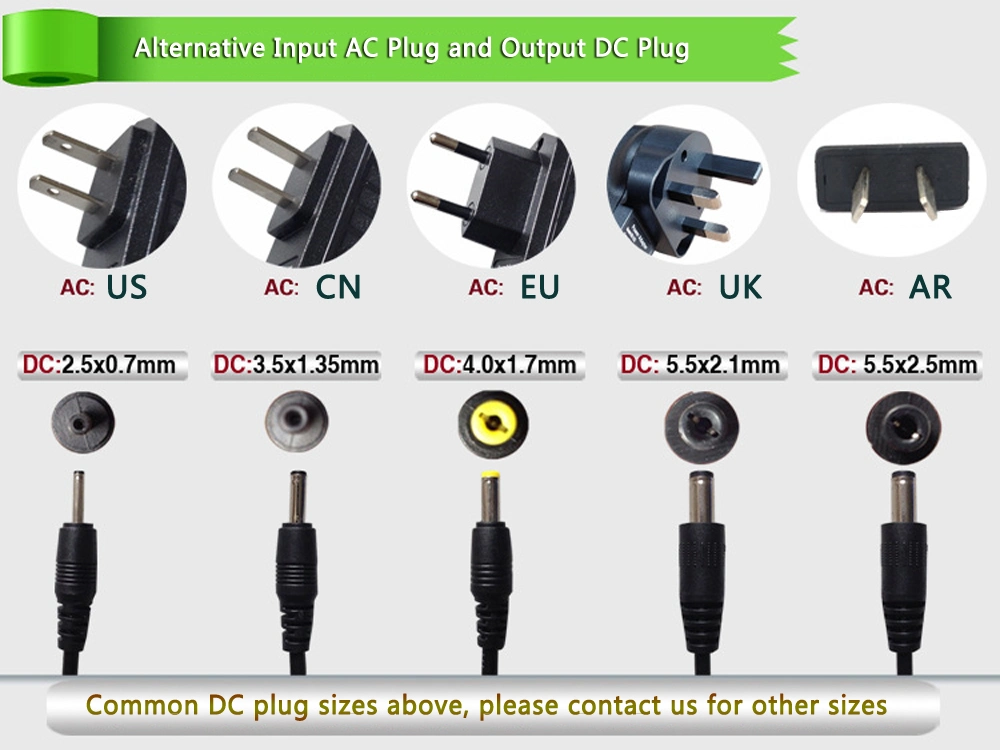 Class II Construction 12V 1A AC DC Power Adapter for Electric Cleaner