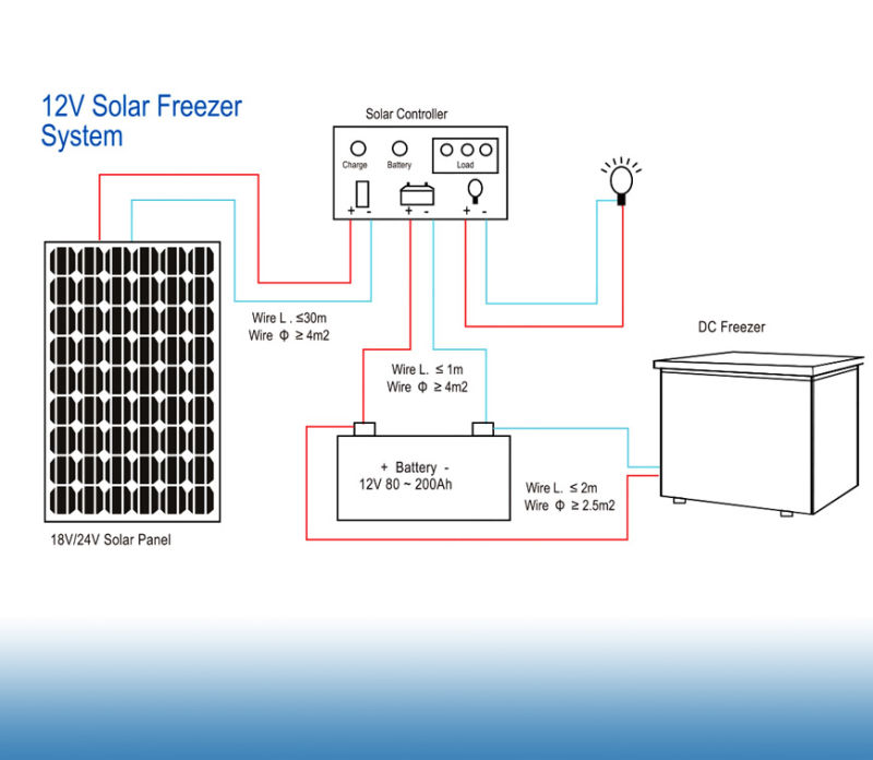 350L Model: Bd/Bc-350DC 12V 24V Compressor DC Portable Solar Freezer