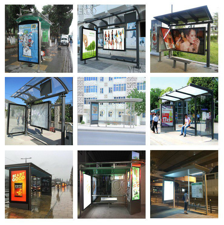 Outdoor Advertising Air Conditioning Bus Shelter Manufacturer