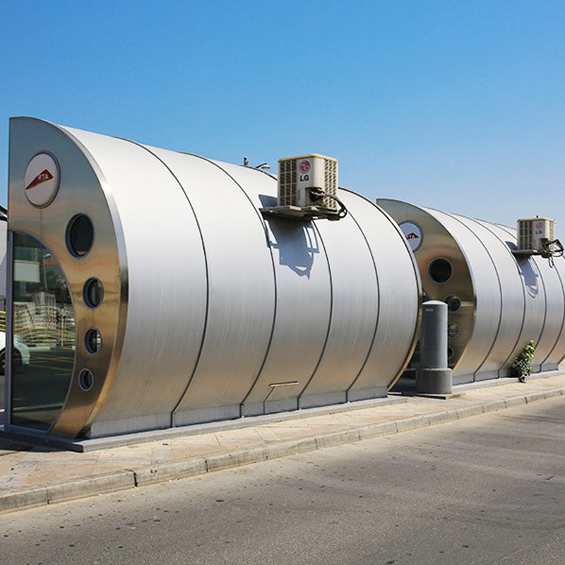 Air-Conditioned Solar Panel Advertising Bus Stop Shelter