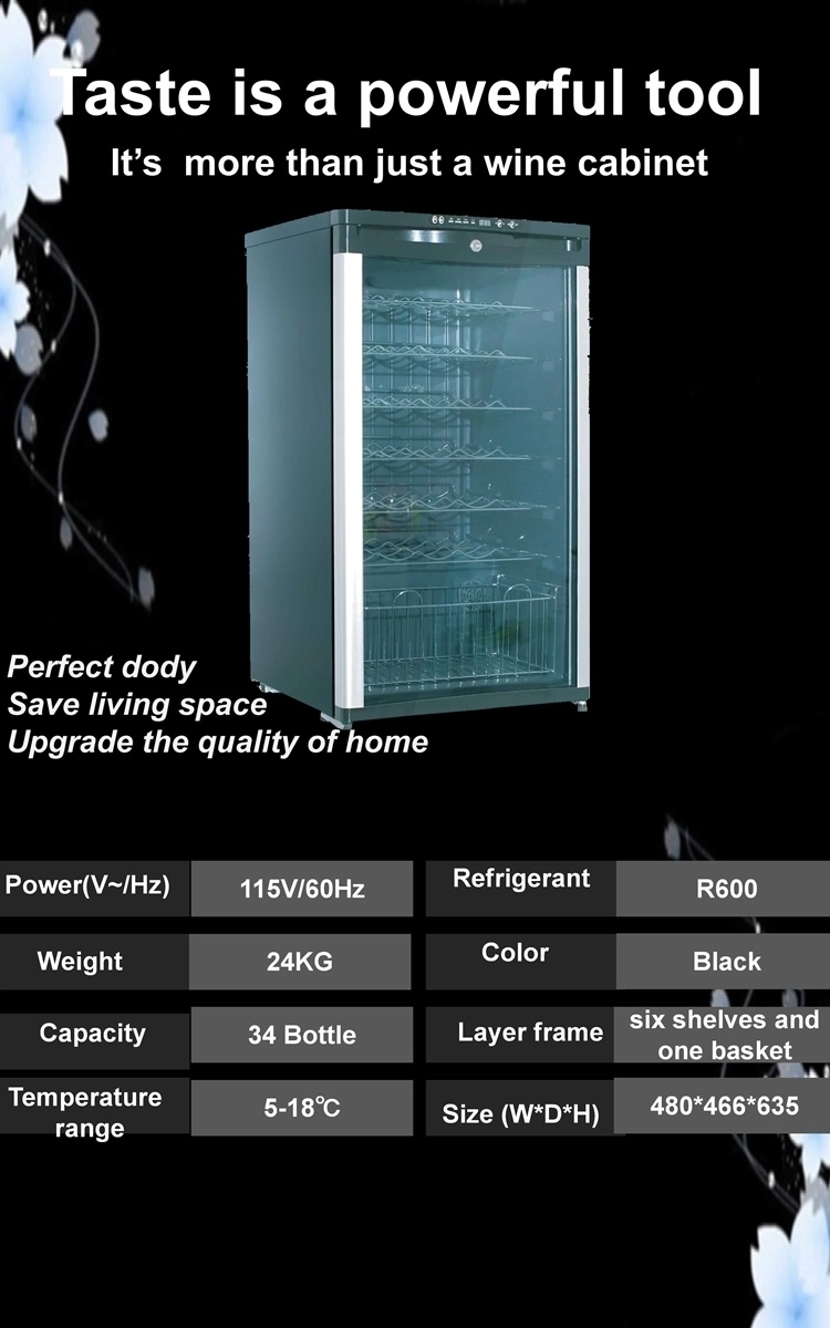 Electric Compressor Wine Bottle Cooler Fridge