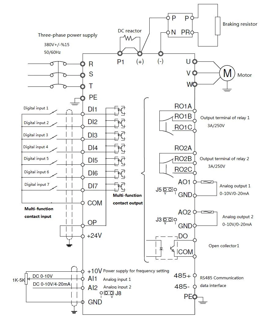 Single Phase Input and Output 1.5kw 220V AC DC Drive for Tool