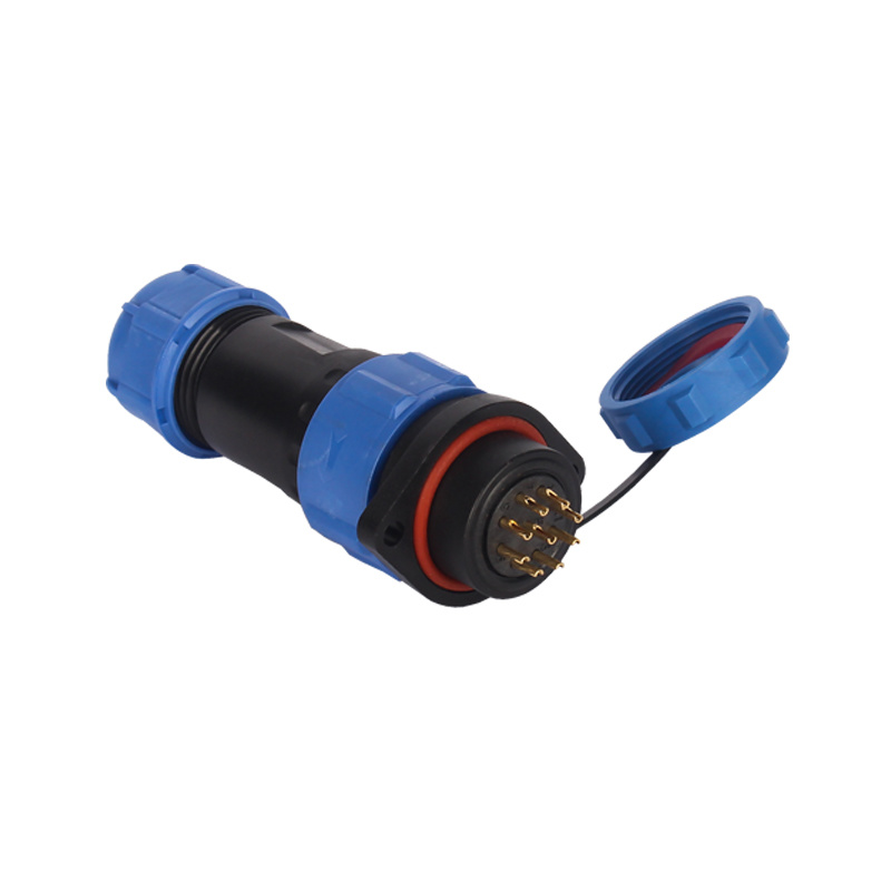 Industrial Threaded Plastic Circular Connector Male Female Sp17