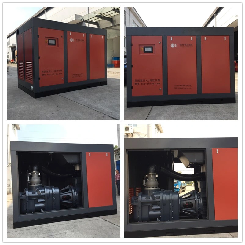 160kw Stationary Two Stage Screw Air Compressor / Industrial Air Compressor for Textile Factory