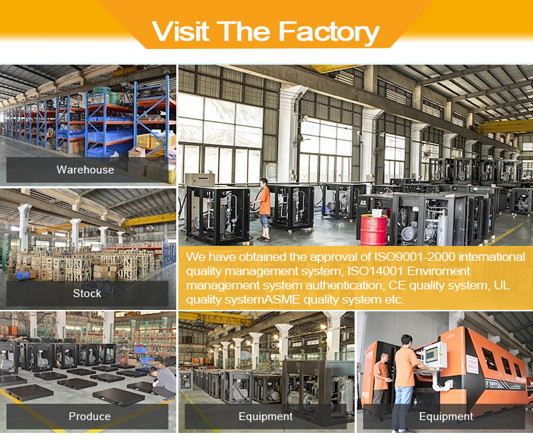 Manufacturers Motor Drive Quality Assurance Screw Air Compressor