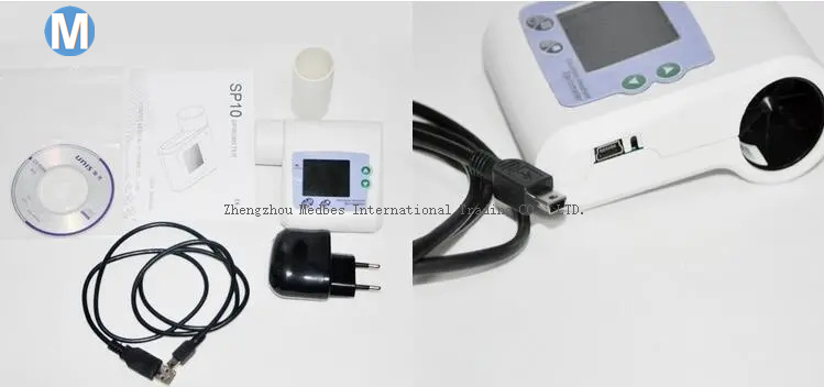 Sp10 Rechargeable Handheld Digital Sp10 Spirometer Medical Spirometer