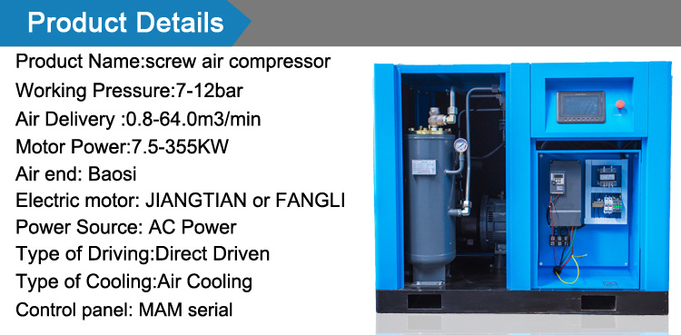 AC Variable Speed Driven Auto Rotary Screw Air Compressor (SGPM 11)