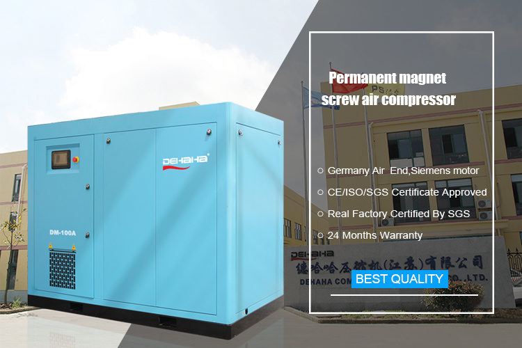Oil-Flooded Energy Saving Rotary Permanent Magnet Variable Frequency Screw Compressor